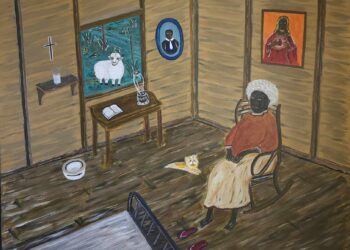 Pinturas afro naif del artista José Arzola en Casa Silvana