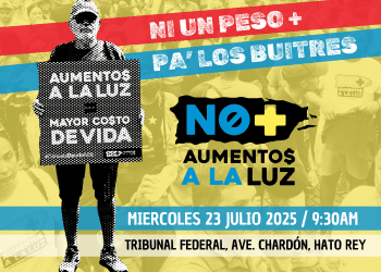 Convocan manifestación “Ni un peso más para los buitres”