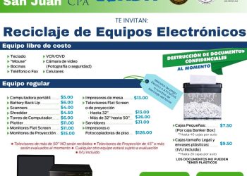 Jornada de reciclaje de equipos electrónicos y destrucción de documentos