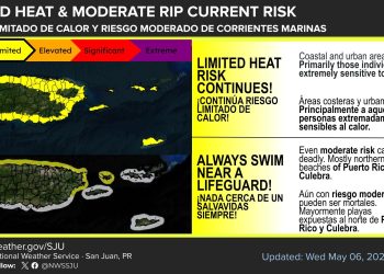 Emiten alerta por calor y fuerte oleaje para hoy, miércoles