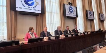 Presidente del CUD, Dr. Ramón C. Barquín III, ofrece ponencia sobre el capital y el Caribe unido en el Palacio de las Naciones Unidas en Ginebra, Suiza