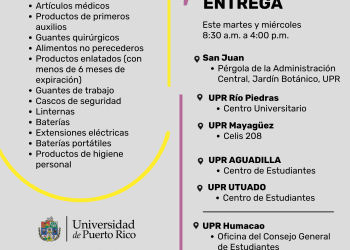 Universidad de Puerto Rico activa campaña de ayuda humanitaria para las familias afectadas por el terremoto en Venezuela